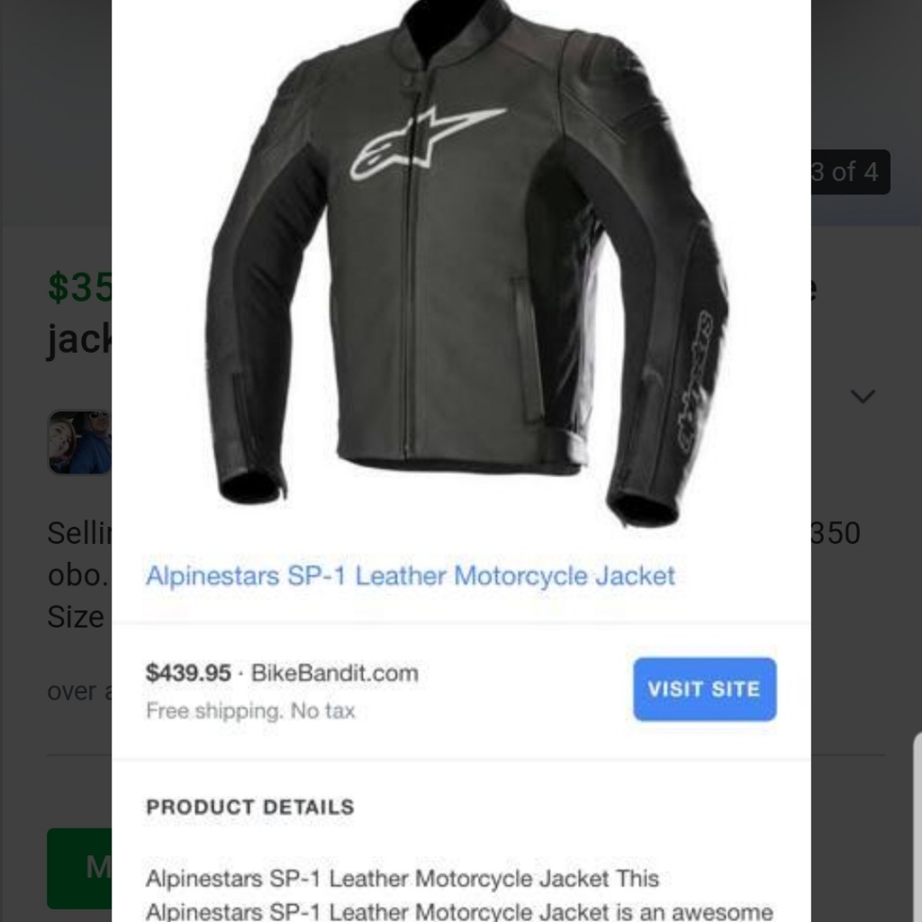 Alphinestar Leather Motorcycle Jacket With Pads